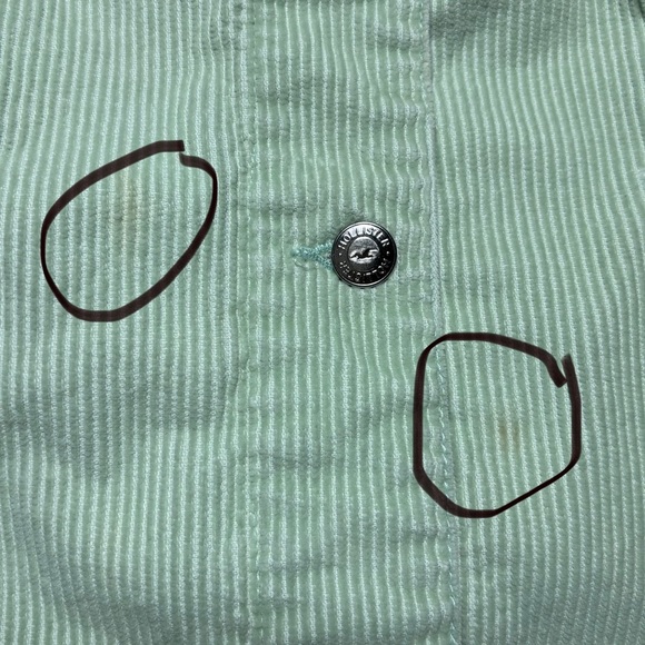 Hollister Jacket Womens Small Corduroy Button Up Shacket Pockets Raw Hem Layers - Picture 6 of 6